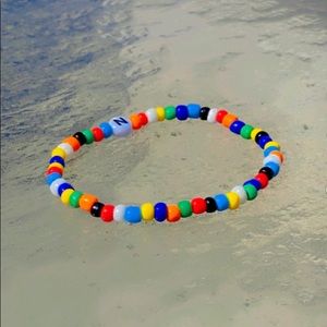 Colored bracelet with N initial
